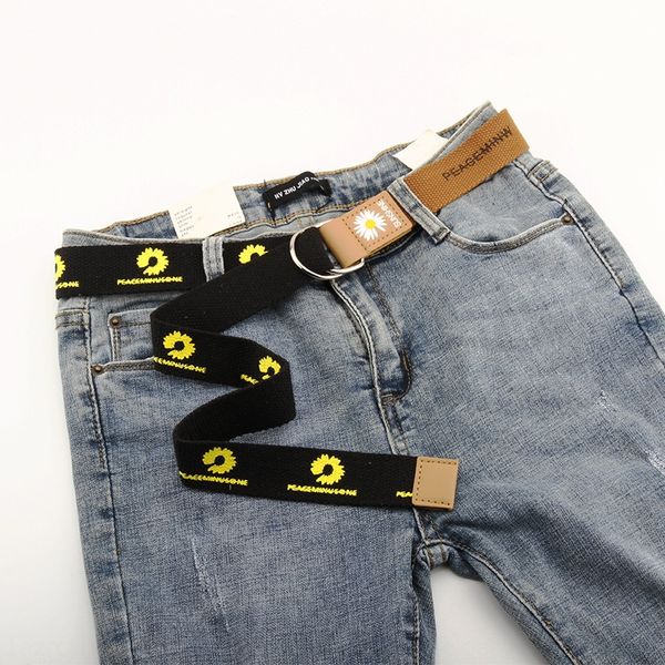 daisy printed mosaic nylon belt all-match canvas canvas double ring buckle male and female students belt, Black;brown
daisy printed mosaic nylon belt all-match canvas canvas double ring buckle male and female students belt, Black;brown