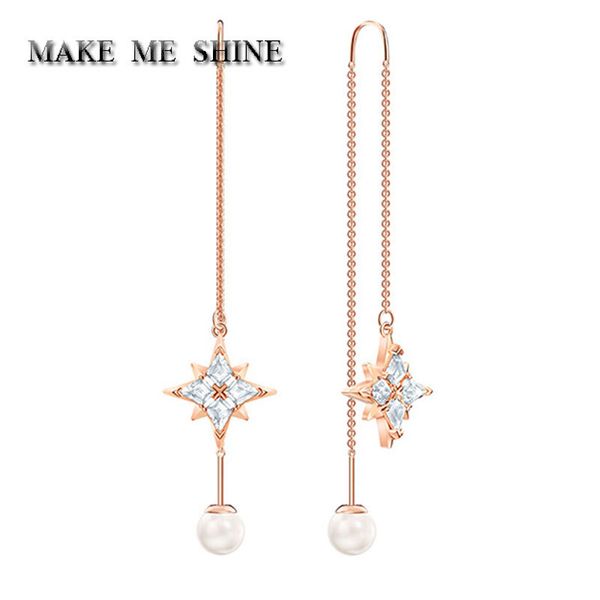 swa women crystal drop earrings long chain earing romantic stars elegant fresh jewelry ladies gift, Silver
swa women crystal drop earrings long chain earing romantic stars elegant fresh jewelry ladies gift, Silver