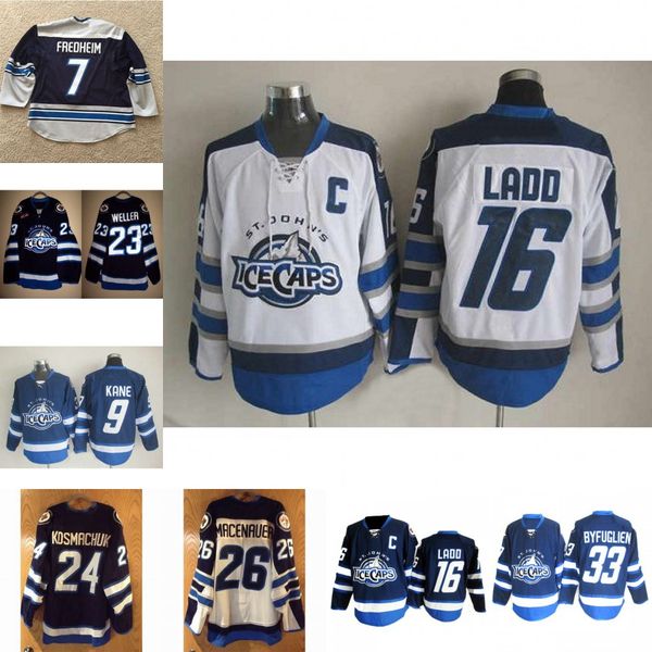 St JohnsIce Caps 7 Fredheim 16 Andrew Ladd 23 Weller 10 Gordon 33 Byfuglien 26 Maxime Macenauer 24 Scott Kosmachuk 9 Kane Hockey Jersey
St JohnsIce Caps 7 Fredheim 16 Andrew Ladd 23 Weller 10 Gordon 33 Byfuglien 26 Maxime Macenauer 24 Scott Kosmachuk 9 Kane Hockey Jersey