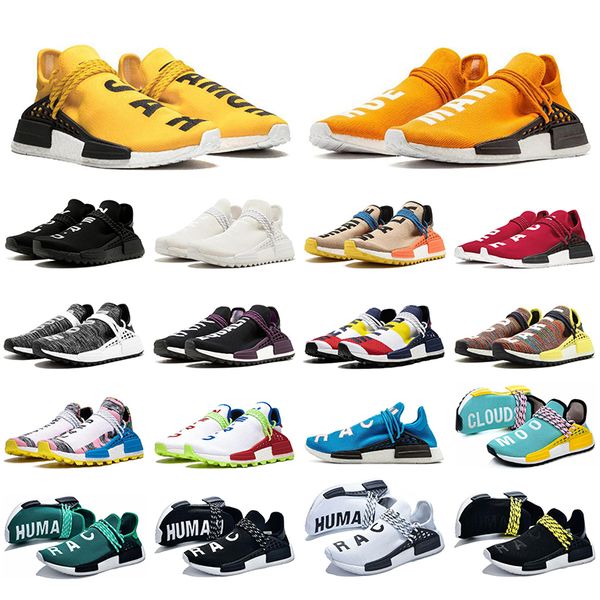 

with socks human race men women running shoes orange yellow nerd triple black pale nude equality sport designer shoe sneakers