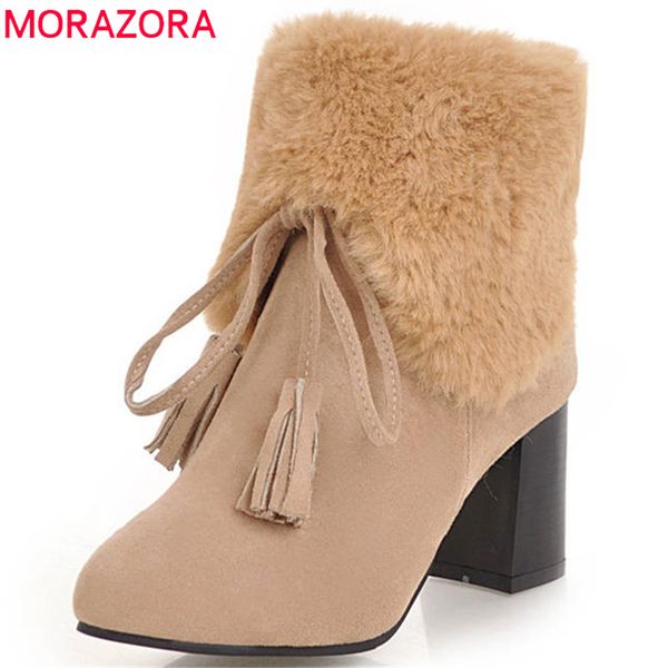morazora 2020 big size 34-48 ankle boots for women simple zipper round toe boots warm winter high heels shoes woman, Black
morazora 2020 big size 34-48 ankle boots for women simple zipper round toe boots warm winter high heels shoes woman, Black