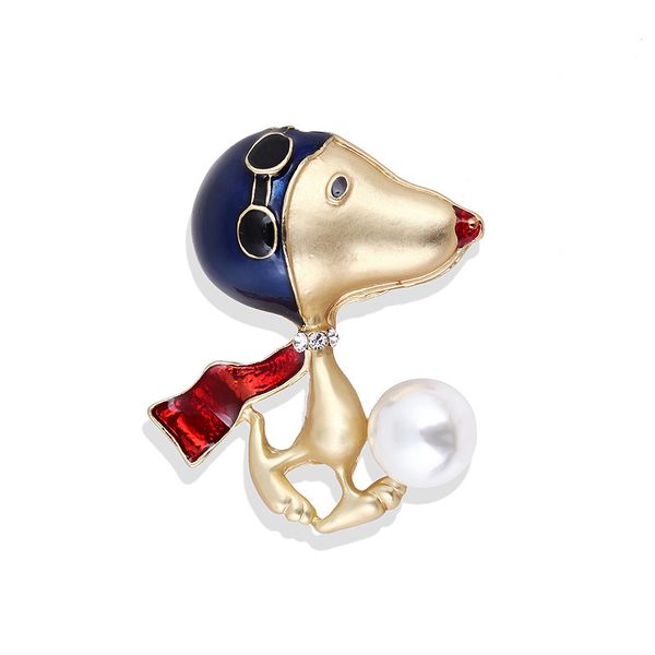 the chinese zodiac the dog enamel alloy pearl animal brooch women's pin brooch accessories, Gray
the chinese zodiac the dog enamel alloy pearl animal brooch women's pin brooch accessories, Gray