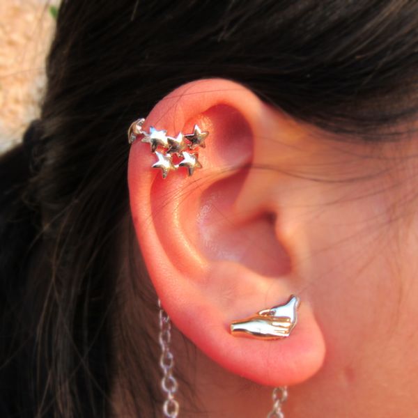 new stars earrings the cosplay doctor earrings pentagrams earrings christmas gift, Silver
new stars earrings the cosplay doctor earrings pentagrams earrings christmas gift, Silver