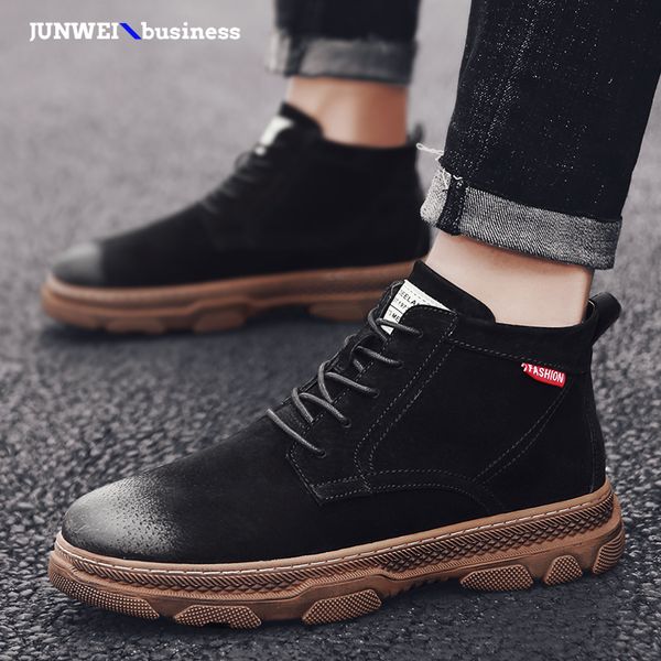 genuine leather men lace up fashion man shoes male winter outdoor classical ankle boots waterproof item optional s5, Black
genuine leather men lace up fashion man shoes male winter outdoor classical ankle boots waterproof item optional s5, Black