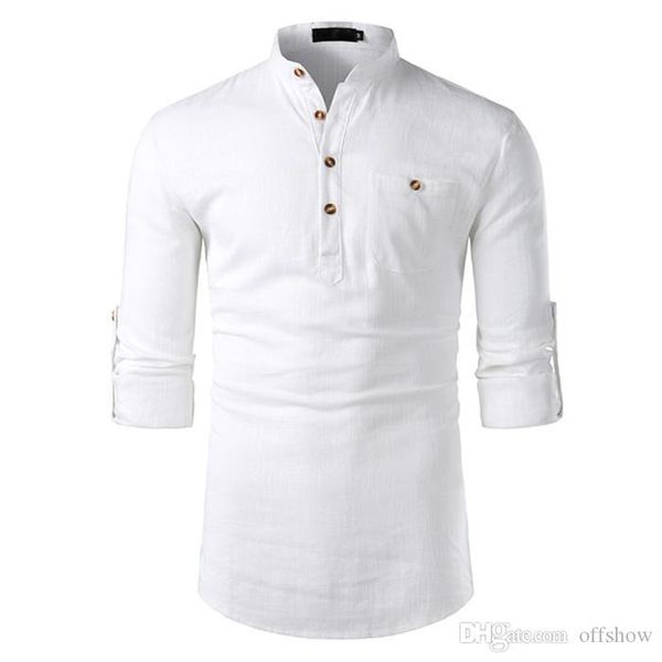 cotton-linen long sleeve mens shirts lapel neck solid mens with pockets fashion male clothing, White;black
cotton-linen long sleeve mens shirts lapel neck solid mens with pockets fashion male clothing, White;black