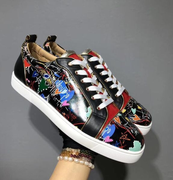 2019 designer studded spikes print flats shoes red bottoms shoes luxury mens womens party lovers genuine leather sneakers size:34-47, Black
2019 designer studded spikes print flats shoes red bottoms shoes luxury mens womens party lovers genuine leather sneakers size:34-47, Black