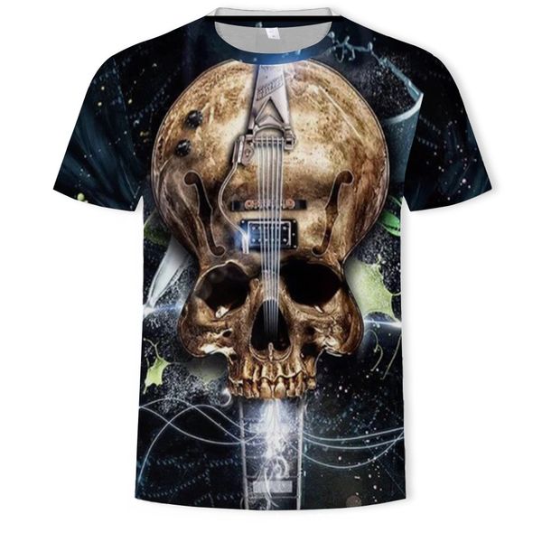 mens designer round collar skeleton 3d printing wear short sleeve, White;black
mens designer round collar skeleton 3d printing wear short sleeve, White;black