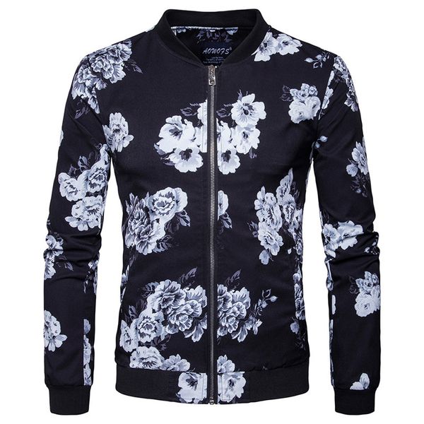 men's stylish flowers print zipper front bomber jacket men spring autumn lightweight baseball flight jacket coat men veste homme, Black;brown
men's stylish flowers print zipper front bomber jacket men spring autumn lightweight baseball flight jacket coat men veste homme, Black;brown