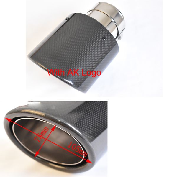 1 pc oval slanted exhaust tip carbon fiber with ak logo exhaust tip car muffler pipe for car styling
1 pc oval slanted exhaust tip carbon fiber with ak logo exhaust tip car muffler pipe for car styling