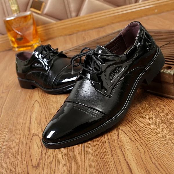 winter leather shoes men's pointed youth korean version of business dress plus a large size men's english dress shoes leisure, Black
winter leather shoes men's pointed youth korean version of business dress plus a large size men's english dress shoes leisure, Black