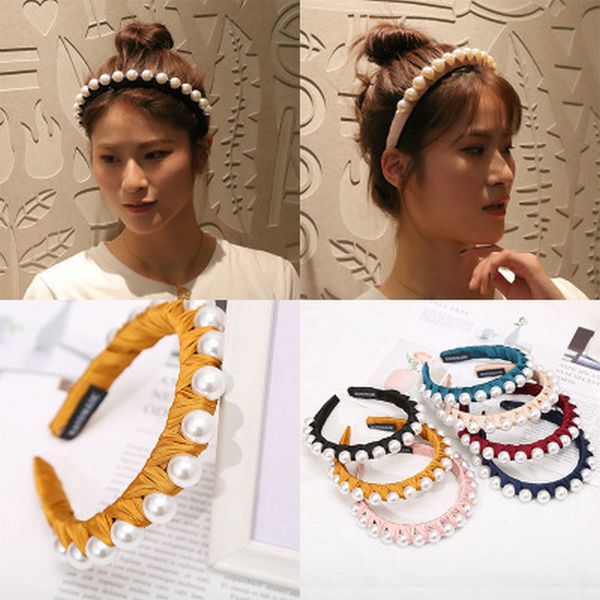silk personality pearl headband hair style girl for wedding with headband alice band cerchietto aliceband yiujq, Black;brown
silk personality pearl headband hair style girl for wedding with headband alice band cerchietto aliceband yiujq, Black;brown