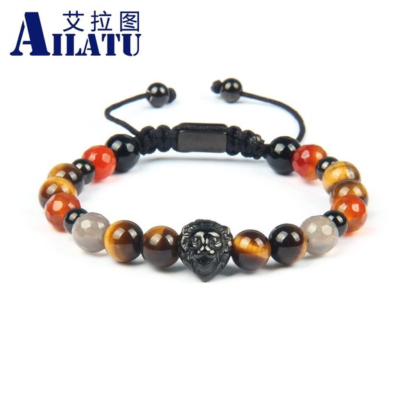 ailatu new stainless steel lion head braiding bracelets panther leopard cz jewelry provide service, Golden;silver
ailatu new stainless steel lion head braiding bracelets panther leopard cz jewelry provide service, Golden;silver