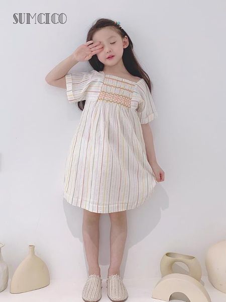 sumcico girl's dress linen cotton dress breathable skin-friendly southern island style shiny striped age2-15y, Red;yellow
sumcico girl's dress linen cotton dress breathable skin-friendly southern island style shiny striped age2-15y, Red;yellow