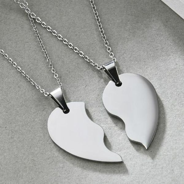 new fashion titanium stainless steel lovers love heart puzzle pendant necklace valentine day gifts for men & women couple jewelry wholesale, Silver
new fashion titanium stainless steel lovers love heart puzzle pendant necklace valentine day gifts for men & women couple jewelry wholesale, Silver