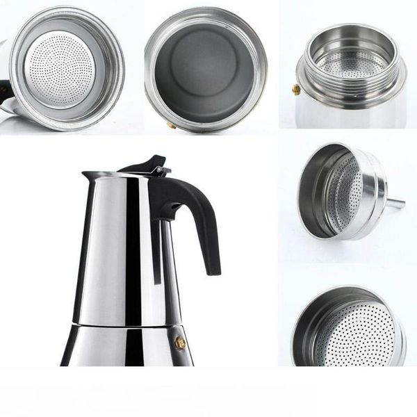 200ml 300ml 450ml portable espresso coffee maker moka pot stainless steel coffee brewer kettle pot for pro barista
200ml 300ml 450ml portable espresso coffee maker moka pot stainless steel coffee brewer kettle pot for pro barista