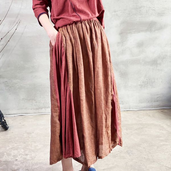 johnature vintage patchwork pleated skirts for women cotton linen elastic waist 2020 new summer soft loose female skirts, Black
johnature vintage patchwork pleated skirts for women cotton linen elastic waist 2020 new summer soft loose female skirts, Black