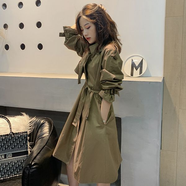 темперамент тренчкот женской 2020 весна нового стиль хаки шнуровка средней длиной тренчкот женской длинная ветровка outwears, Tan;black
темперамент тренчкот женской 2020 весна нового стиль хаки шнуровка средней длиной тренчкот женской длинная ветровка outwears, Tan;black