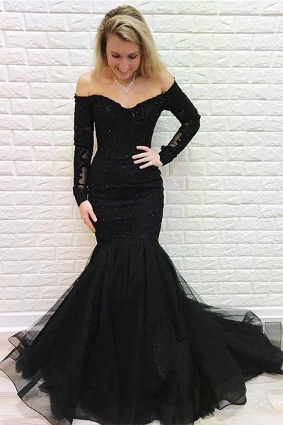 prom dresses black off-the-shoulder sweep train mermaid brilliant long-sleeves evening dress cocktail party gowns black girls formal gown
prom dresses black off-the-shoulder sweep train mermaid brilliant long-sleeves evening dress cocktail party gowns black girls formal gown