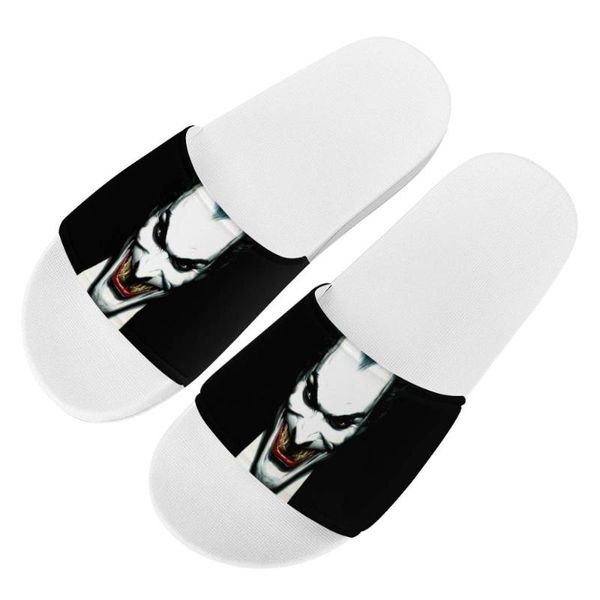 women custom pattern slippers joker clown print summer fashion slide sandals outdoor non-slip beach shoes platform flip flops
women custom pattern slippers joker clown print summer fashion slide sandals outdoor non-slip beach shoes platform flip flops