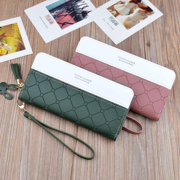 wholesale clutch bag ladies wallet female long zipper tassel korean version contrast color embossed large capacity wallet mobile phone bag79
wholesale clutch bag ladies wallet female long zipper tassel korean version contrast color embossed large capacity wallet mobile phone bag79