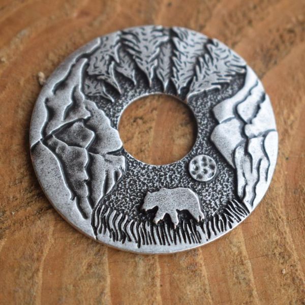 1pcs nature inspired jewelry mountain necklace, pine tree pendant bear, Silver
1pcs nature inspired jewelry mountain necklace, pine tree pendant bear, Silver