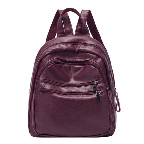 fashion wild ladies backpack pu soft leather casual personality multifunction backpacks retro female l2w9
fashion wild ladies backpack pu soft leather casual personality multifunction backpacks retro female l2w9