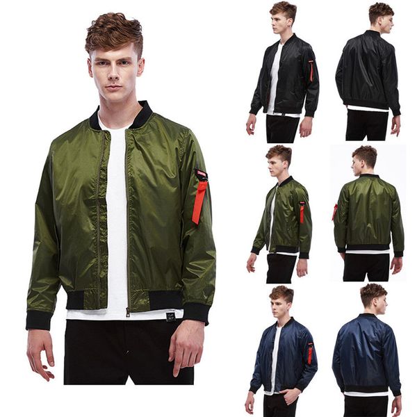 men zipper up casual pockets long sleeve bomber jackets biker baseball hip pop ribbon rib sleeve coat outwear fshion streetwear, Black;brown
men zipper up casual pockets long sleeve bomber jackets biker baseball hip pop ribbon rib sleeve coat outwear fshion streetwear, Black;brown