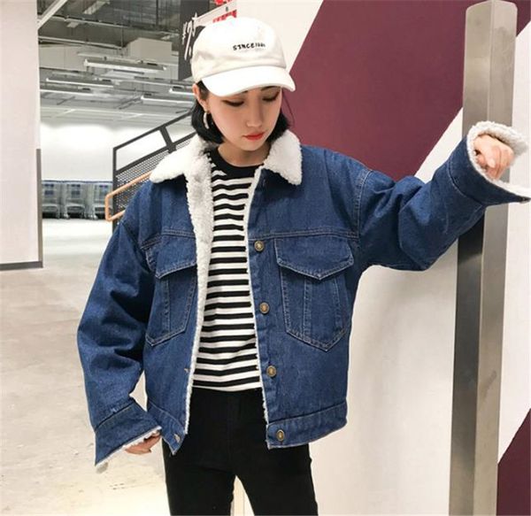 luxury womens denim jacket winter fashion loose thick long sleeves coat designer female fleece outerwear, Black
luxury womens denim jacket winter fashion loose thick long sleeves coat designer female fleece outerwear, Black