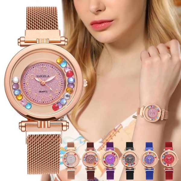 2020 magnetic women watch fashion mobile multicolor rhinestone elegant magnet buckle rose gold ladies luxury girl wrist watches, Slivery;brown
2020 magnetic women watch fashion mobile multicolor rhinestone elegant magnet buckle rose gold ladies luxury girl wrist watches, Slivery;brown