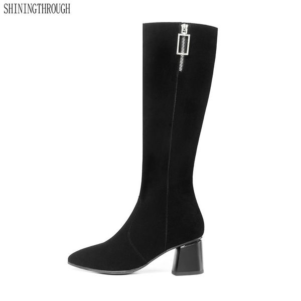 suede leather women knee high boots high heels night club shoes woman fashion zipper long boots warm winter big size 43 44 45, Black
suede leather women knee high boots high heels night club shoes woman fashion zipper long boots warm winter big size 43 44 45, Black
