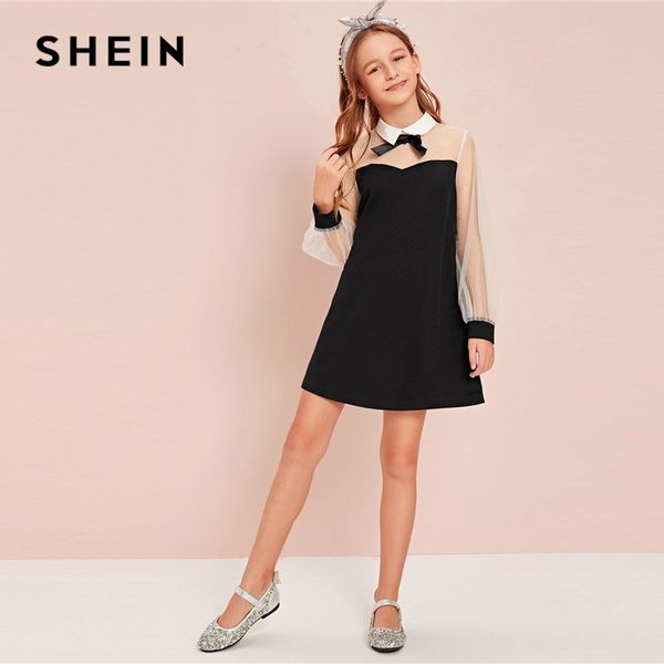 shein kiddie black collared bow front girls preppy dress autumn contrast mesh sleeve button back a line short cute dresses, Red;yellow
shein kiddie black collared bow front girls preppy dress autumn contrast mesh sleeve button back a line short cute dresses, Red;yellow