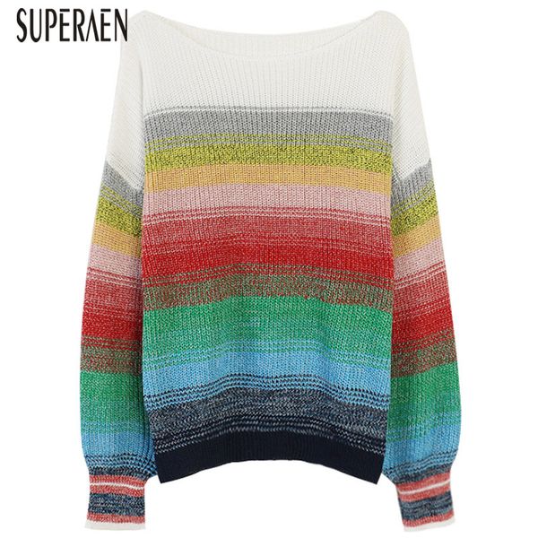 superaen 2019 autumn and winter new women pullovers sweaters wild fashion ladies sweaters long-sleeve striped round neck, White;black
superaen 2019 autumn and winter new women pullovers sweaters wild fashion ladies sweaters long-sleeve striped round neck, White;black