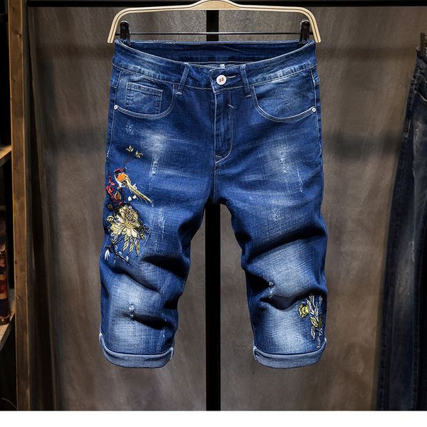 Summer Men Clothing Designer Shorts with Hole Blue Casual Loose Hip Hop Men Shorts Size 28-38
Summer Men Clothing Designer Shorts with Hole Blue Casual Loose Hip Hop Men Shorts Size 28-38
