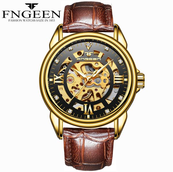 fngeen 2019 luminous brand steel men automatic mechanical skeleton relogio male montre men sport watch relojes hombre, Slivery;brown
fngeen 2019 luminous brand steel men automatic mechanical skeleton relogio male montre men sport watch relojes hombre, Slivery;brown