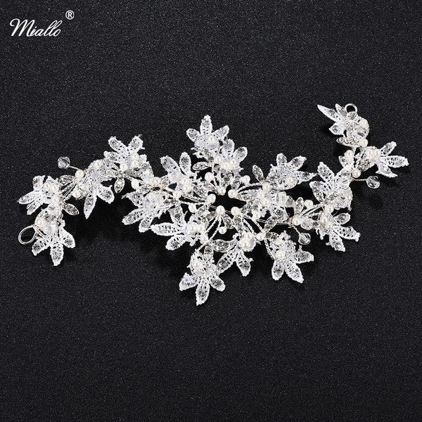 miallo silver rhinestone pearls bridal headband handmade crystal beads wedding hair accessories bridal headpieces, Golden;white
miallo silver rhinestone pearls bridal headband handmade crystal beads wedding hair accessories bridal headpieces, Golden;white