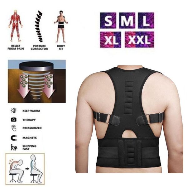 adjustable magnetic posture corrector corset men women back brace back belt lumbar support straight corrector de espalda s-xxl, Black;gray
adjustable magnetic posture corrector corset men women back brace back belt lumbar support straight corrector de espalda s-xxl, Black;gray