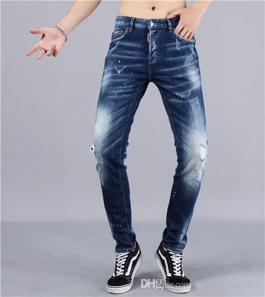 мужские джинсы дизайнер тощий rock рваные джинсы повседневный denim hip мотоциклетные hole упругие slim fit moto джинсовые брюки мужские бег, Blue
мужские джинсы дизайнер тощий rock рваные джинсы повседневный denim hip мотоциклетные hole упругие slim fit moto джинсовые брюки мужские бег, Blue