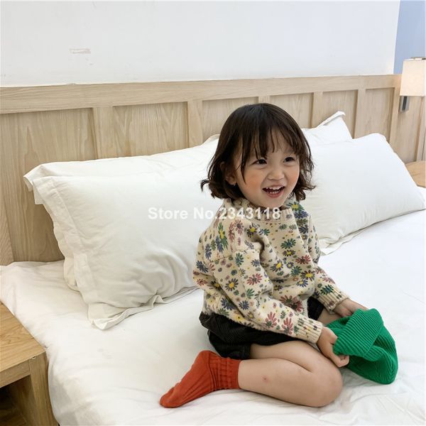 autumn girls fashion colorful daisy warm sweaters baby girl round collar warm all-match woolen yarn clothes, Blue
autumn girls fashion colorful daisy warm sweaters baby girl round collar warm all-match woolen yarn clothes, Blue