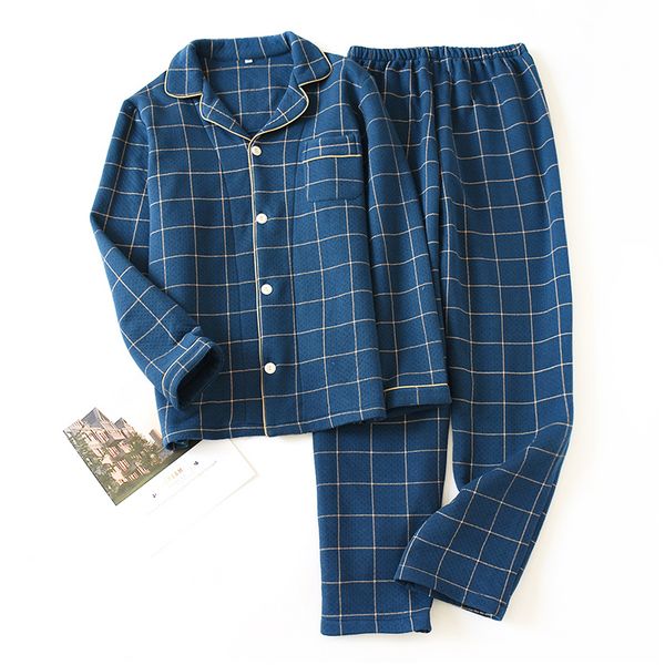 new fashion plaid pajamas sets men quality winter keep warm thicken 100% scuba cotton quilted long sleeve sleepwear men pyjamas, Black;brown
new fashion plaid pajamas sets men quality winter keep warm thicken 100% scuba cotton quilted long sleeve sleepwear men pyjamas, Black;brown