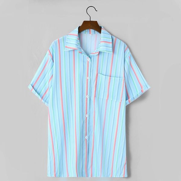 feitong colorful men shirt ethnic printed turn-down collar stripe short sleeve loose beach shirt camisas masculina, White;black
feitong colorful men shirt ethnic printed turn-down collar stripe short sleeve loose beach shirt camisas masculina, White;black