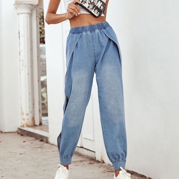 bigsweety high waist pants trousers women's 2020 autumn fashion cowboy female side slits casual feet denim casual pants, Blue
bigsweety high waist pants trousers women's 2020 autumn fashion cowboy female side slits casual feet denim casual pants, Blue