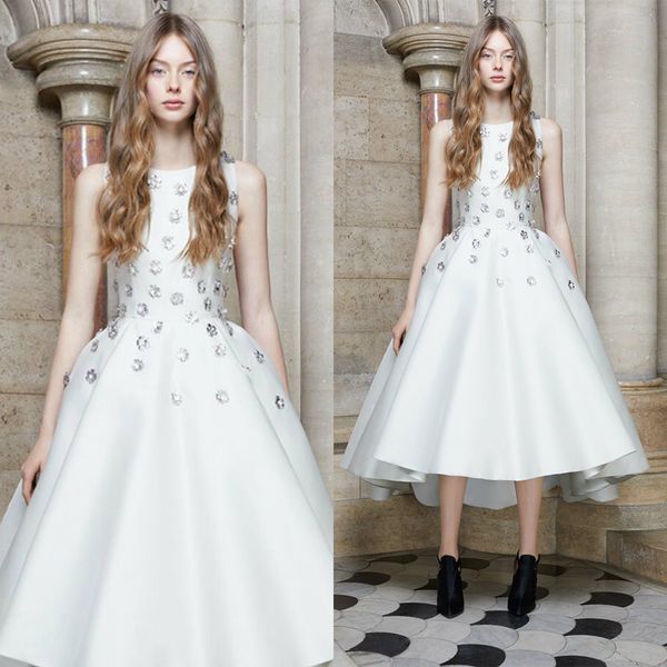 2019 white cocktail party dresses jewel neck a line 3d floral appliqued elegant evening gowns custom made prom dress robes de soirée, Black
2019 white cocktail party dresses jewel neck a line 3d floral appliqued elegant evening gowns custom made prom dress robes de soirée, Black