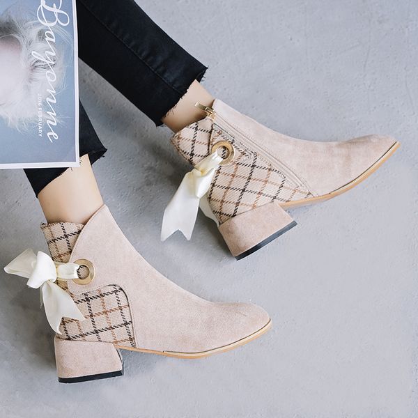 lace up chunky heel shoes autumn boots round toe booties ladies low heels booties winter women bootee woman 2019 mid-calf high, Black
lace up chunky heel shoes autumn boots round toe booties ladies low heels booties winter women bootee woman 2019 mid-calf high, Black