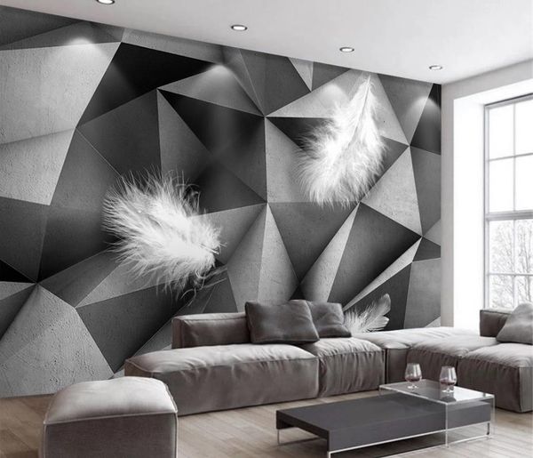 decorative wallpaper modern gray white 3d stereo geometric feather wallpapers sofa tv background wall
decorative wallpaper modern gray white 3d stereo geometric feather wallpapers sofa tv background wall