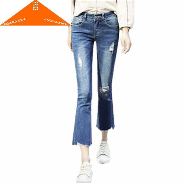 women's jeans jean flare ankle-length pants 2021 fashion with holes high waist slim fit female casual trousers lwl420, Blue
women's jeans jean flare ankle-length pants 2021 fashion with holes high waist slim fit female casual trousers lwl420, Blue