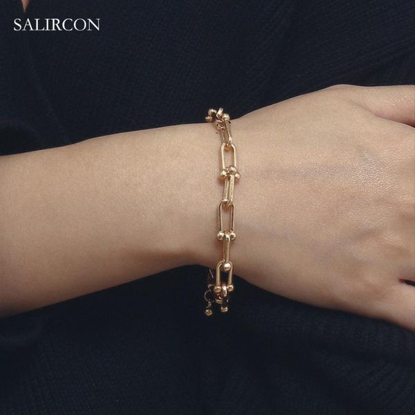 salircon simple geometric u shaped charm bracelet bangle women fashion gold silver color chain bracelet pulsera wrist jewelry, Black
salircon simple geometric u shaped charm bracelet bangle women fashion gold silver color chain bracelet pulsera wrist jewelry, Black