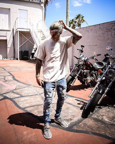 biker motocycle frayed distressed wash paint destroy jeans slim trousers ripped zipper denim men pants, Blue
biker motocycle frayed distressed wash paint destroy jeans slim trousers ripped zipper denim men pants, Blue