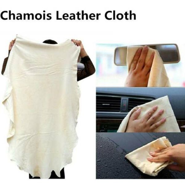 

auto car cleaning cloth towel natural chamois leather genuine leather wash suede absorbent quick dry towel streak lint
