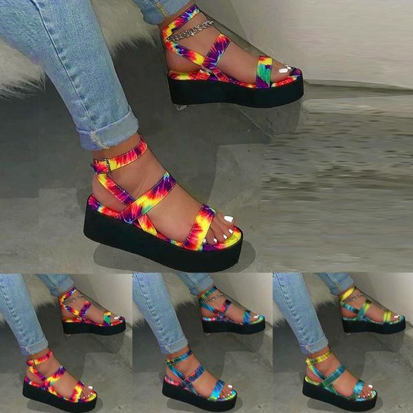 mixed colors platform sandal for woman summer flats with buckle ankle straps beach shoe roman sandals zapatos de mujer sandal a1, Black
mixed colors platform sandal for woman summer flats with buckle ankle straps beach shoe roman sandals zapatos de mujer sandal a1, Black