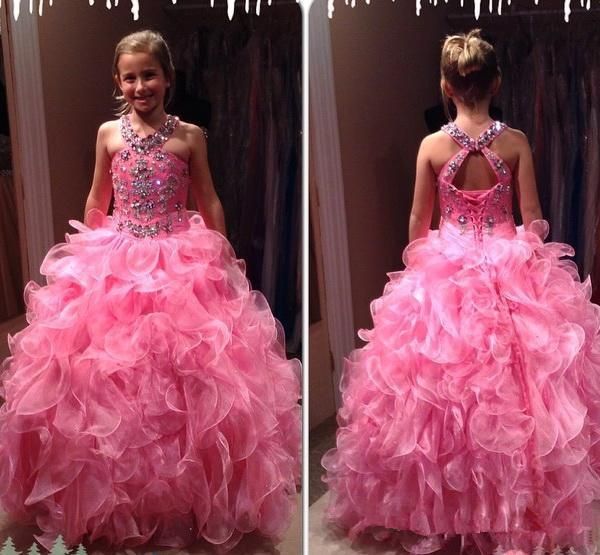 Плюс размер девушки Pageant платье Hot Pink Прекрасные Tiers органзы юбка Backless Ruched Длинные
Плюс размер девушки Pageant платье Hot Pink Прекрасные Tiers органзы юбка Backless Ruched Длинные